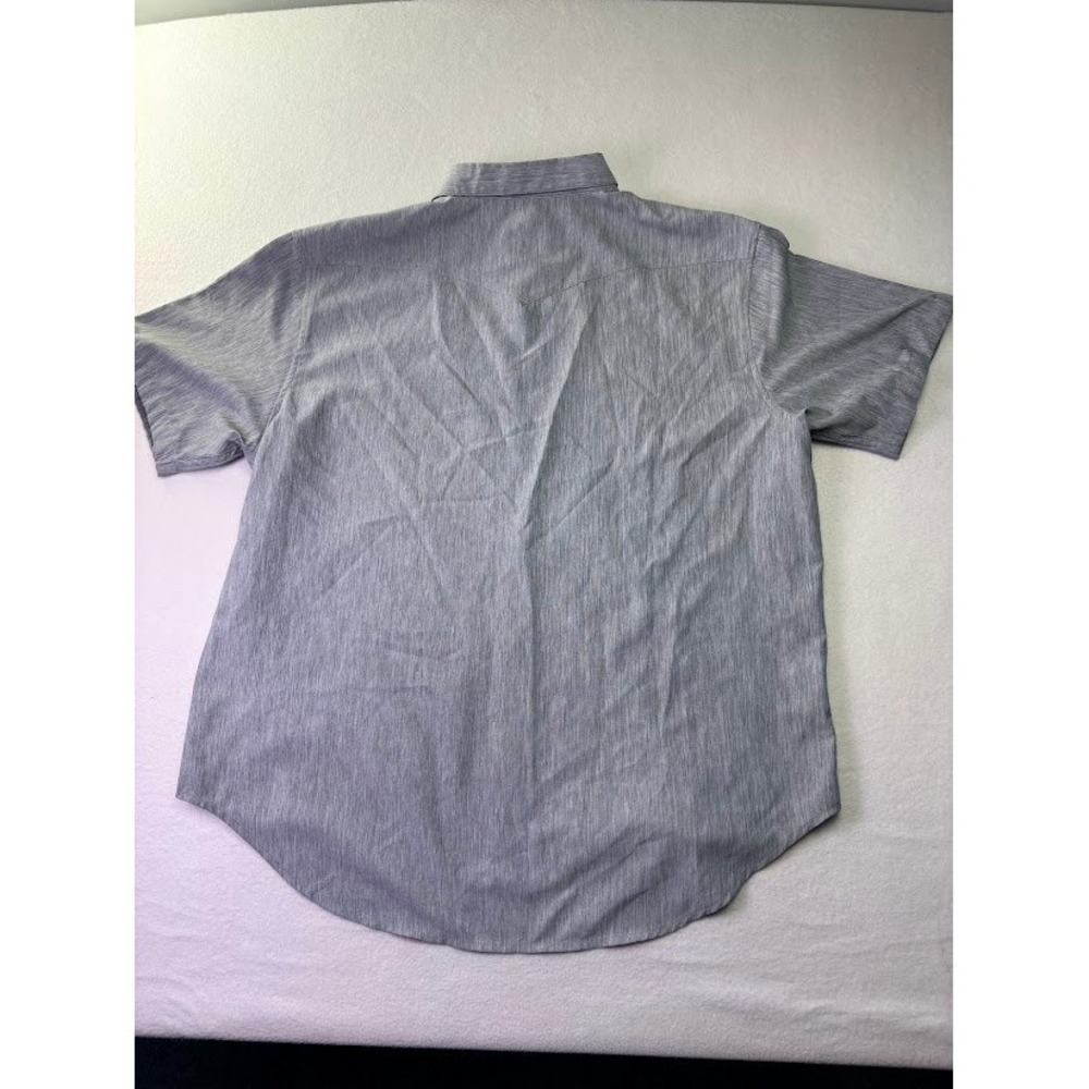 Fundamental Coast Shirt Mens XXL Grey‎ Short Sleeve Slub Button Down - Picture 8 of 8